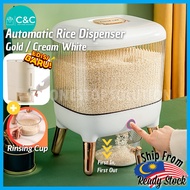C&C Bekas Beras Kitchen Rice Storage Food Container Bekas Beras 10kg Rice Dispenser Tempat Beras Buc