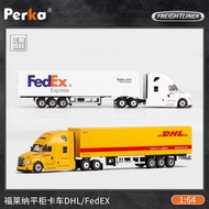 Classic Perca 1: 64 Fleina Container Truck Model American Front International Logistics Transporter 