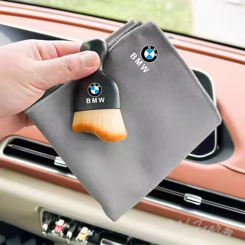 Decals stickers Microfiber Car Towel Cleaning Cloth Cleaning brush For BMW 1 3 5 7 Series X1 X3 X4 X