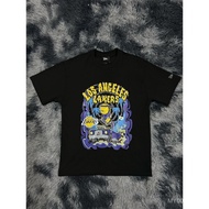 T-Shirt Lengan Pendek Hitam Bersaiz Besar NBA Lakers NBA