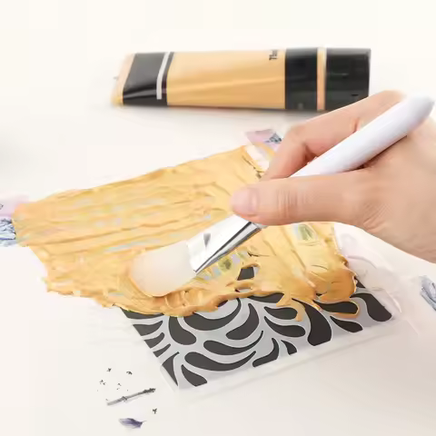 4~6 Pcs/set Silicone Craft Brush Reusable Resin Spatula Mixed Media Brushes For Applying Epoxy Brush