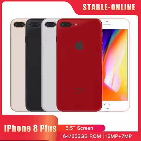 Apple iPhone 8 Plus 4G LTE Smart Phone 64GB/256GB A11 Bionic Hexa-Core 3D Touch ID 5.5-inch IPS LCD 