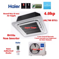 Haier 4.0hp Ceiling Cassette Aircond AB40FH2QAA &amp; 1U40LH2QAB Non Inverter Air Conditioner R410a - Panel PB-950KB