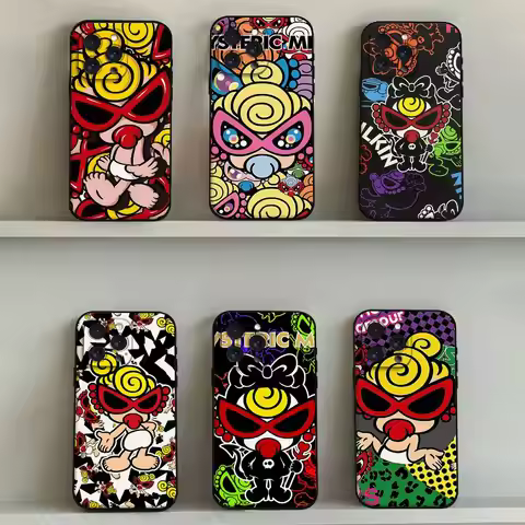 Fashion H-Hysteric Mini Phone Case For Iphone 16 15 11 13 14 Pro Max 7 8 Plus X Xr Xs Max 12mini Bla