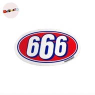 Supreme 666 rounded sticker