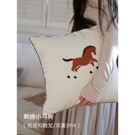 TEXDREAM Attitude Xiaozhongma/Modern Simple Sofa Pillow Horse High-End Atmosphere Living Room Bed Cu