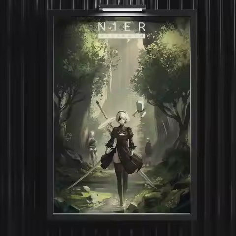 N-NieR Automata Poster Music Hot Album Poster Star Hip Hop Living Room Canvas Painting Art Home Wall