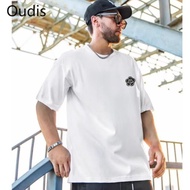 [M-8XL] Large Size Short Sleeved T-shirt for Men Simple Comfortable Flower Design Versatile T-shirt