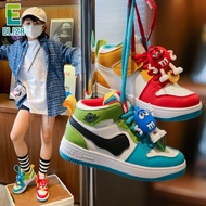 ES รองเท้าผ้าใบเด็กส้นสูงรองเท้าเด็กผู้หญิงแฟชั่นใหม่กันลื่นรองเท้าเด็กผู้ชายระบายอากาศได้
