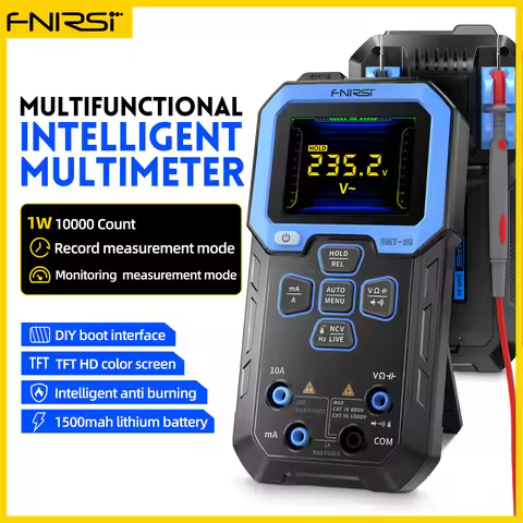 FNIRSI DMT-99 Цифровой мультиметр 9999 отсчётов,авто диапазон, 1000В/10А,True RMS,AC/DC