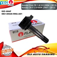YEC FLAMMA Ignition Coil IGC-604F Honda Civic FD 1.8/2.0 (2006 - 2013), Honda CR-V 2.0 (2007 - 2012)