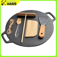 [ส่งจากไทย] Pancake Pan Pancake Frying Pan Round Cast Iron Skillet with Handle Pancake Baking Pan BB