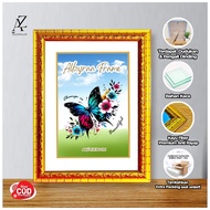 Promo Aesthetic Bingkai Kaca A4/12R / 21x30cm Termurah || Bingkai Sertifikat/ Ijazah Minimalis Ukir 