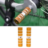 NARCISSUS13A0E 1 Pair Bike Pegs, 100mm Solid Bike Foot Pegs, Durable Gold Aluminum Alloy 3/8 Inch Ax