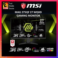 MSI MAG 275QF AI VISION GAMING MONITOR 27" WQHD HDR /180HZ/ 0.5ms/ FLICKER FREE TECHNOLOGY -3YRS WAR