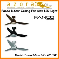 Fanco B-Star DC Motor Ceiling Fan with LED Light (36' / 46' / 52')