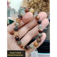 (Local Ready Stock/本地现货)天然巴西高等级4季幽灵水晶圆珠手串Natural Brazil High Gred 4 Seasons Phantom Crystal Beads Br