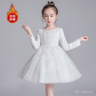 Girls Princess Dress Fluffy Gauze Dress 3-15 Years Old Medium Large Children's Clothing Flower Girl 