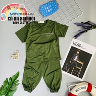 6 Màu Bộ ALIBABA Thun Lạnh Hàng Chuẩn Họa Tiết Dể Thương Cho Bé Gái Bé Trai