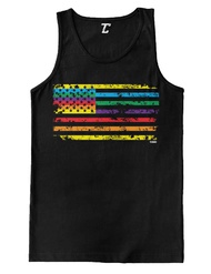 Rainbow American Flag - Gay Pride LGBTQ Men's Tank Top