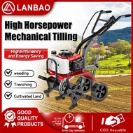 Mini Tiller Cultivator Machine 63CC 2-Stroke Heavy Duty Petrol Engine Rotary Mini Tiller Power Tille