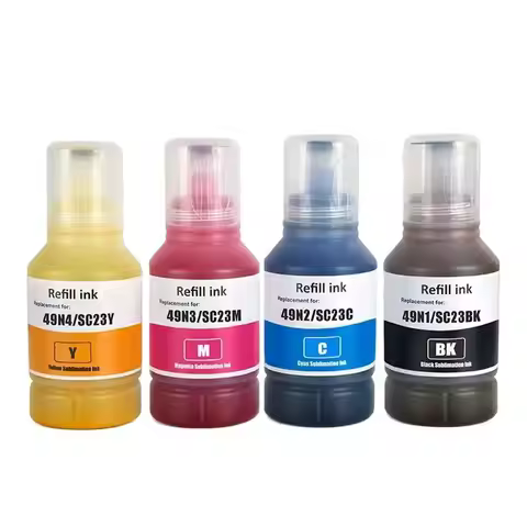 T49N1 T49N2 T49N3 T49N4 Premium Sublimation Compatible Water Based Bottle Refill Ink For Epson SC-F1