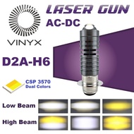 Lampu Utama LED Laser Gun Motor AC DC Lasergun Hi Lo 2 Warna H6 VINYX CSP D2 D2A-H6