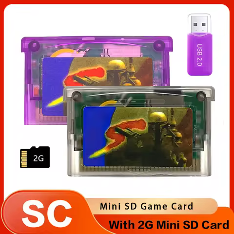 SC GBA FlashCard Mini SD Game Card for SP GBM IDS NDS NDSL GBA SP With 2GB TF Adapter Game Accessori