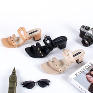 HAICO HEELS MULES 5CM SQUARE HEELS