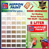 SINAR NIPPON EASYWASH 5 LITER  INTERIOR MATT WASHABLE PAINT /CAT DINDING DALAM TAK KILAT ( PAGE B )