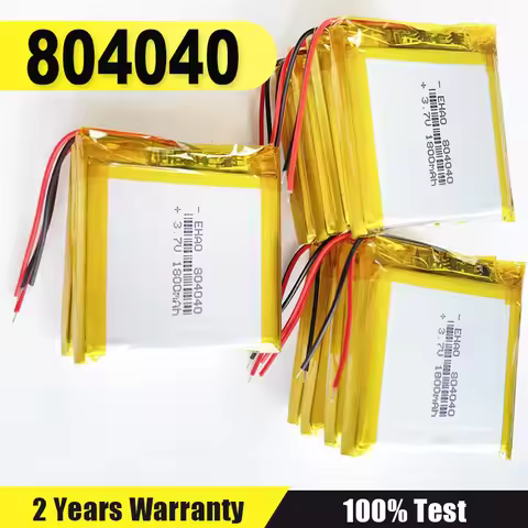 10PCS 3.7V 1800mAh NEW Li-Polymer LiPo Rechargeable Battery 804040 For Mp3 GPS PSP DVD Mobile Phone 