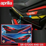 APRILIA SR gt 200 Embossed Resin Sticker Cover Sidepad APRILIA SR GT200