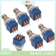 [ecshop1.ph] 6PCS Guitar Effect Pedal Switch 3PDT Foot Switch PCB Button Latching On-on 9 Pins True 