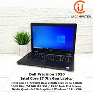 DELL PRECISION 3520 INTEL CORE I7-7700HQ 16GB RAM 512GB M.2 SSD M620 USED LAPTOP REFURBISHED NOTEBOO