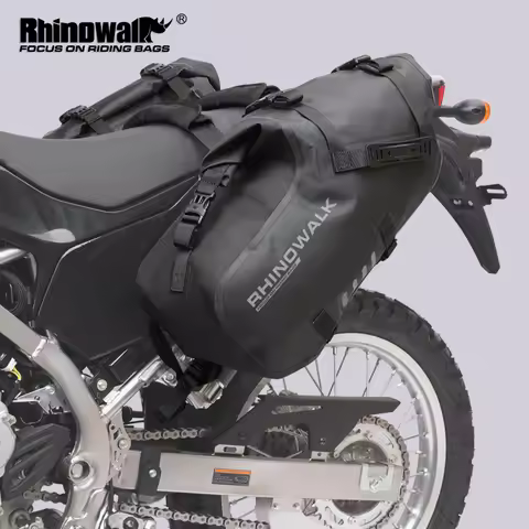 Rhinowalk Motorcycle Bag 100%Waterproof 18L/28L/48L Large Capacity 2 Pcs Universal Fit Motorcycle Pa