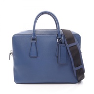 【二手】Prada PRADA 公事包 VITELLO GRAIN 2WAY 藍色皮革三角 Logo 公事包 男士二手 A
