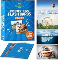 CreateFun Prepositions Flash Cards Volume 3 - 50 Vocabulary Development Photo Cards with Learning Ga
