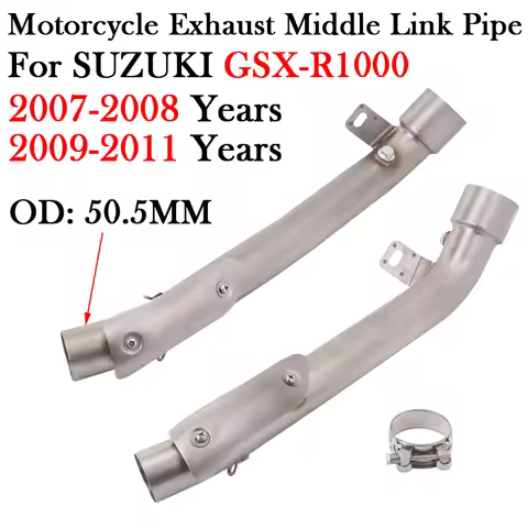For SUZUKI GSX-R1000 GSXR1000 K7 K8 K9 L0 L1 2007 - 2011 Motorcycle Exhaust Middle Link Pipe Modify 