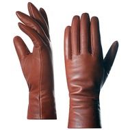Women's Nappa Lambskin Genuine Soft Leather Lined Cashmere Gloves GL006