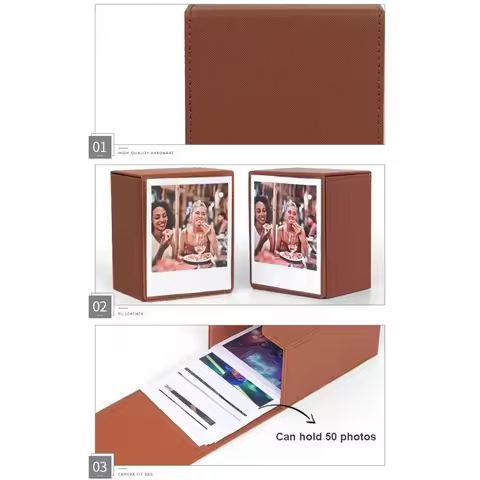 For Fujifilm Instax Wide Evo/300/210/Wide 400 Instant Camera 5Inch Photo Storage Box Large Capacity 