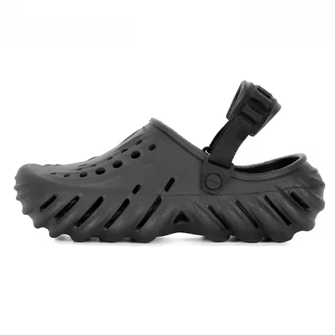 Crocs Echo Clog: Comfortable, Minimalist Outdoor Clogs with 3–5 cm Heels—Unisex Black 207937-001