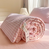 Cotton Summer Quilt Air Conditioning Quilt Soybean Fiber Filling Thin Comforter Nordic Ins Style Duv
