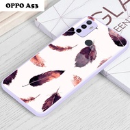 Softcase Glass Kaca Ungu/Lilac Oppo A53 - [GL13] - Case Oppo A53 - Casing Hp Oppo A53 - Case hp Oppo