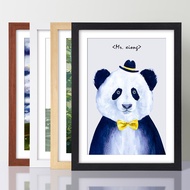 Wood Grain Photo Frame Photo Frame Picture Frame Frame Gambar Wall Hanging Solid A3 / A4 1pcs