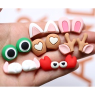 Jibbitz stickers of rabbit ears, deer horns, crab claws, bear ears, frog eyes