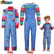 Chucky Cosplay Costume Men Women Shirt Pants Outfits Fantasia Halloween Carnival Party Disguise Suit