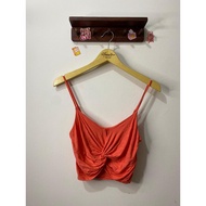 BERSHKA ORANGE CROP TOP