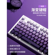 keycaps custom keycap ไทย keycap Dark Fragrance Side Engraved Translucent PBT Gradient Purple Mechan