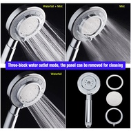 3 Modes Shower Head Water Saving High Pressure Boosting Shower Sprayer Head Washable Massage Mist Shower Head For Bathroom