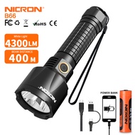 Nicron Senter Super Terang B66 Tingkat Cahaya 4300 Lumen - Jarak Sorot Cahaya 400 Meter - LED Cree X